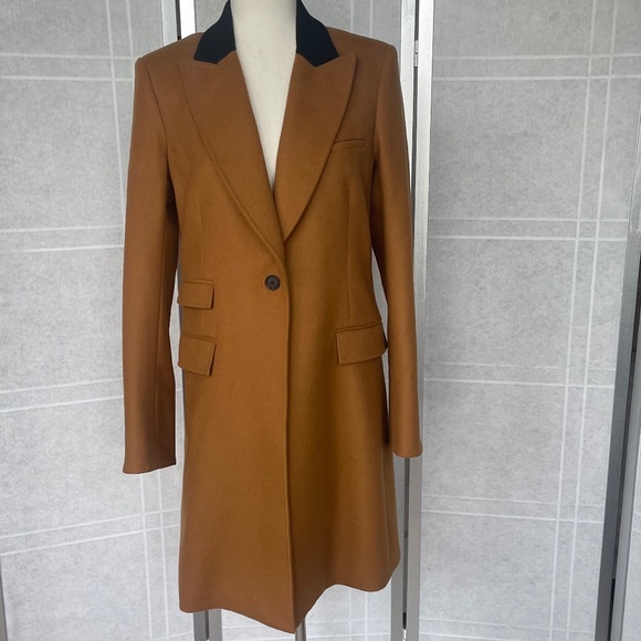NWT Veronica Beard Camel Chesterfield Dickey Coat sz 8